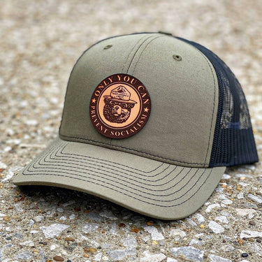 Only You Can Prevent Socialism Leather Patch Hat Hat Greater Half